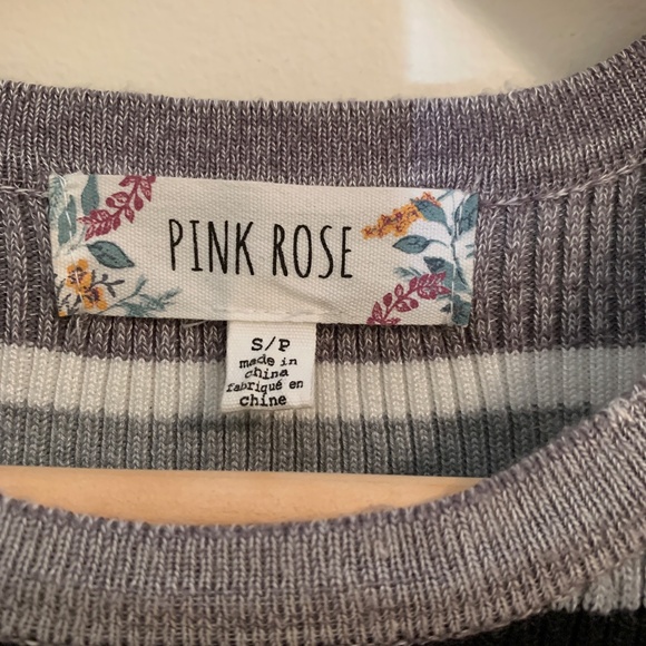 NWOT Long Sleeve Striped Bodycon Dress in Black, White & Grey- Size S - Picture 7 of 12